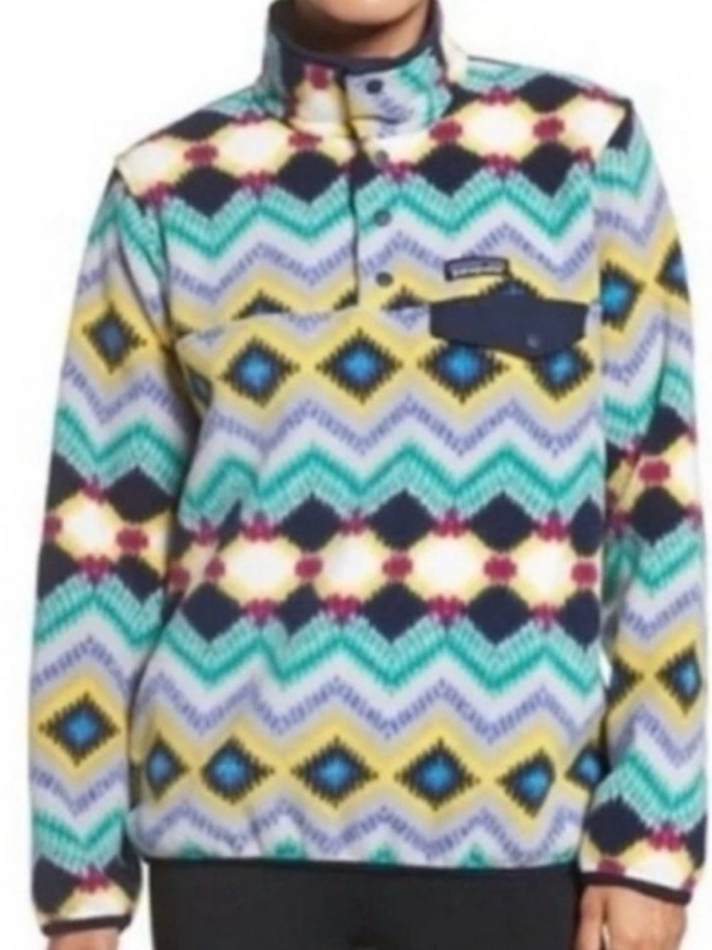 Patagonia Synchilla Snap Aztec Timber Twist Pullover Women’s Size M pre-owned